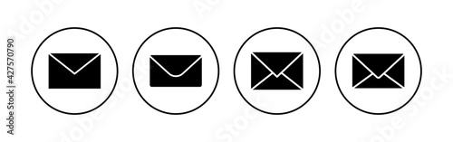 Mail icon set. email icon vector. E-mail icon. Envelope illustration