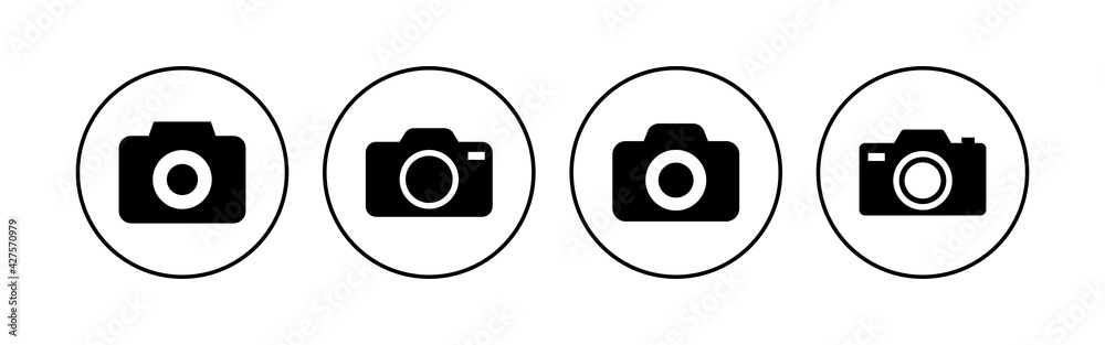Camera icon set. photo camera icon. camera photography icon. - obrazy, fototapety, plakaty 