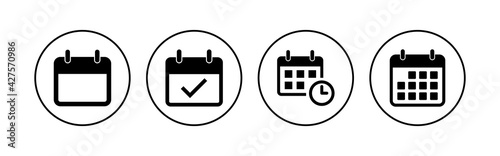 Calendar icon set. Calender symbol. calendar vector icon