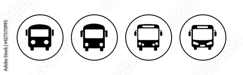 Bus icon set. bus vector icon