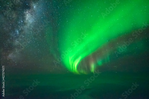 Southern Lights from an aeroplane