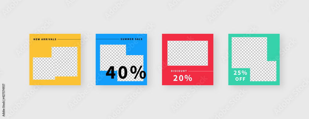Social media template. Trendy editable social media post template. Mockup isolated. Template design. Vector illustration. Social media template. Trendy editable social media post template. Mockup isolated. Template design. Vector illustration.