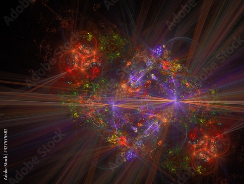 Imaginatory fractal background generated Image