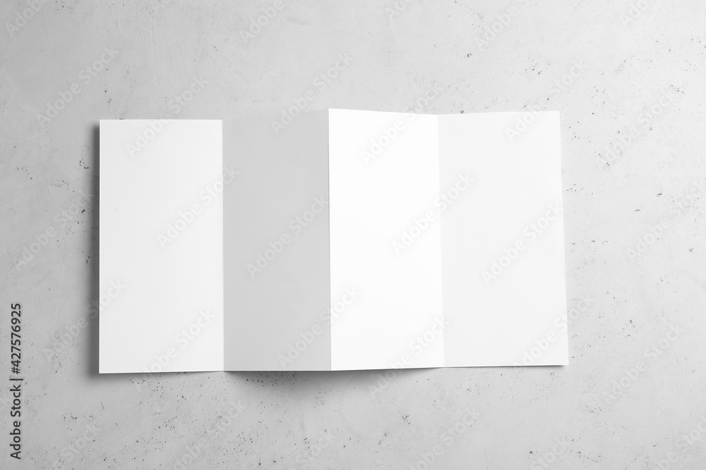 Blank brochure on light background Blank brochure on light background