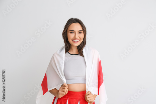 Beautiful cheerleader with ...