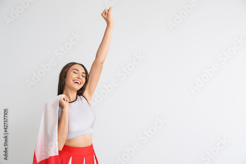 Beautiful cheerleader with ...