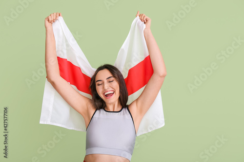 Beautiful cheerleader with ...