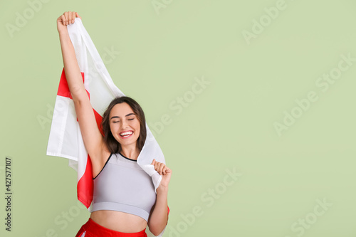 Beautiful cheerleader with ...