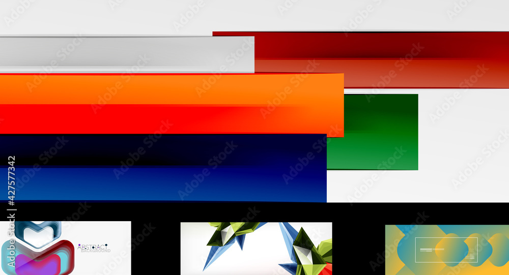 Naklejka premium Minimal geometric wallpapers, vector abstract backgrounds