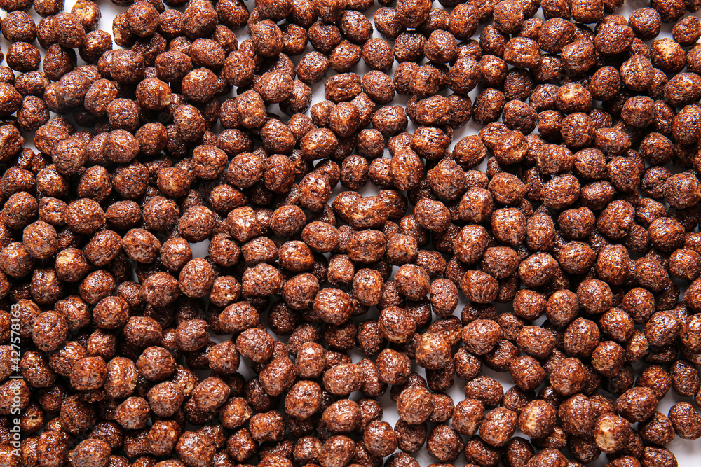 Chocolate corn balls as background, closeup Chocolate corn balls as background, closeup
