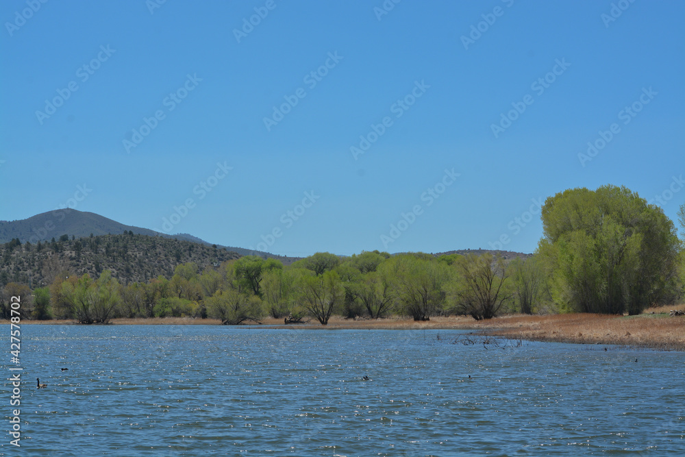 The beautiful high altitude southern shoreline of Watson Lake in Prescott, Yavapai County, Arizona