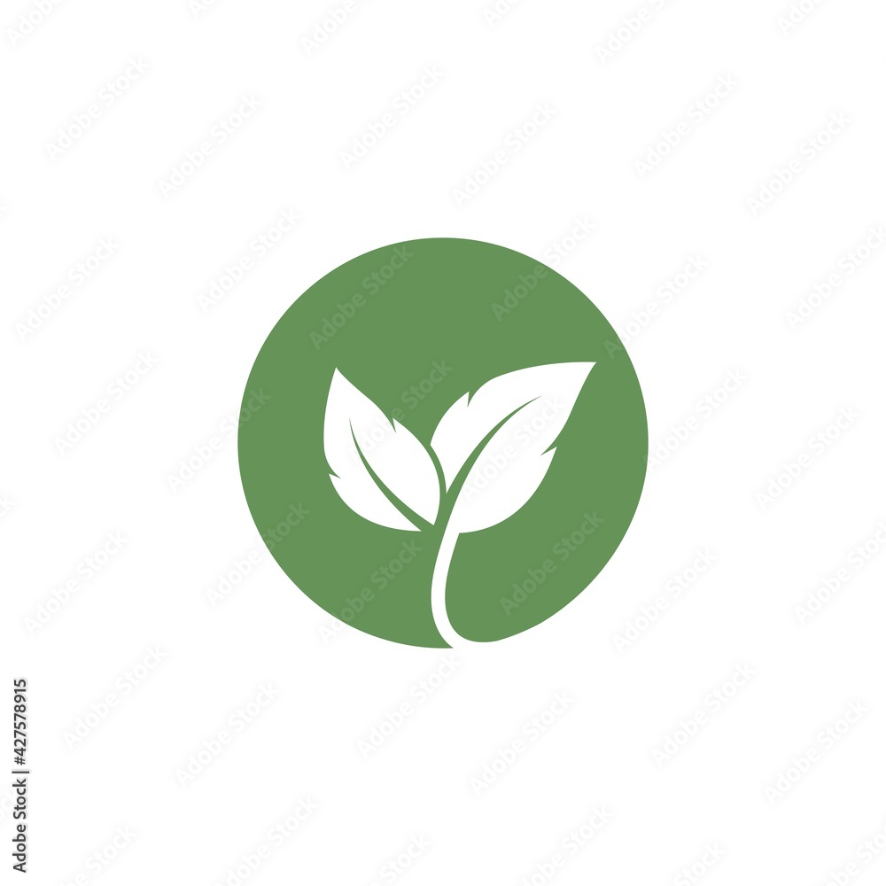 organic leaves icon vector design template organic leaves icon vector design template