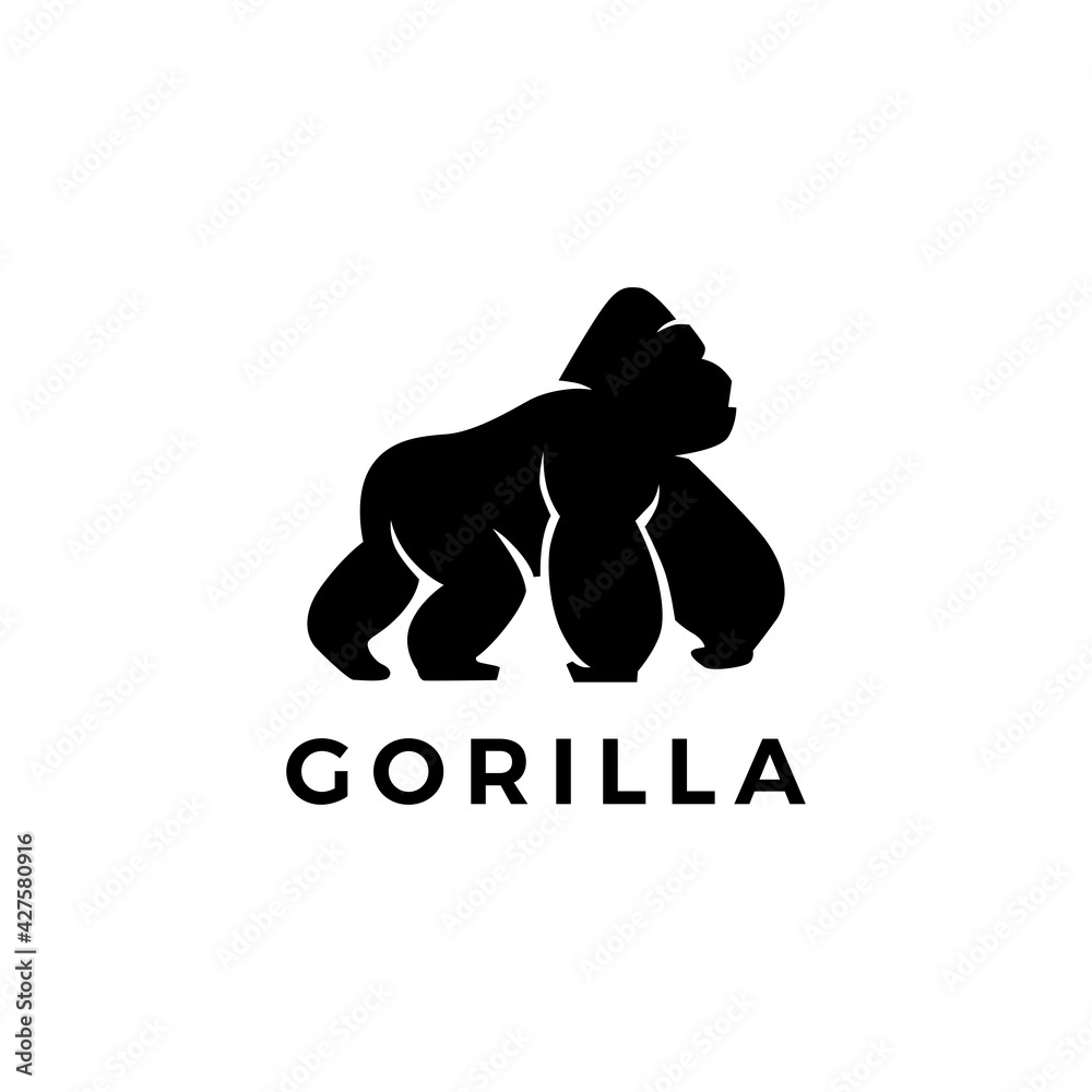 gorilla logo vector icon illustration gorilla logo vector icon illustration