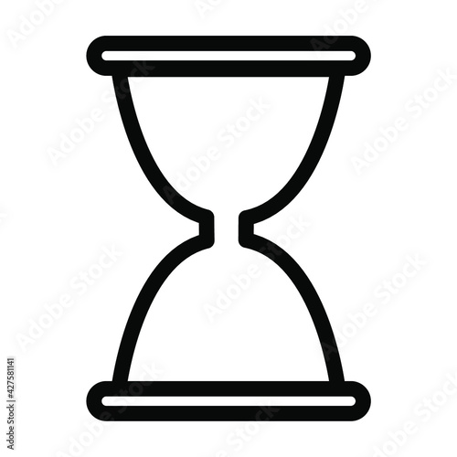 black and white hourglass icon. the icon is suitable for the design of stories and websites