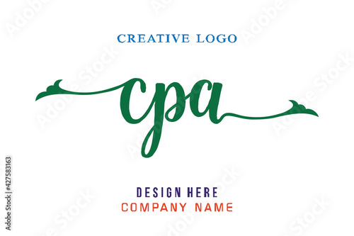 CPA lettering logo is simple, easy to understand and authoritative