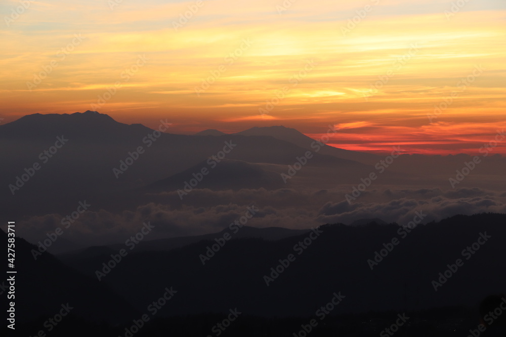 Fototapeta premium Sun rise at Mount Bromo East Java Indonesia