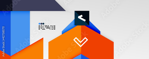 Free Download Shiny color triangles and geometric shapes vector abstract background - GFXLoad