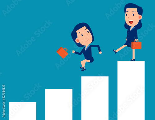 Fighting and competition. Business person punish partnershi
