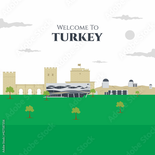 Turkish famous building lan...