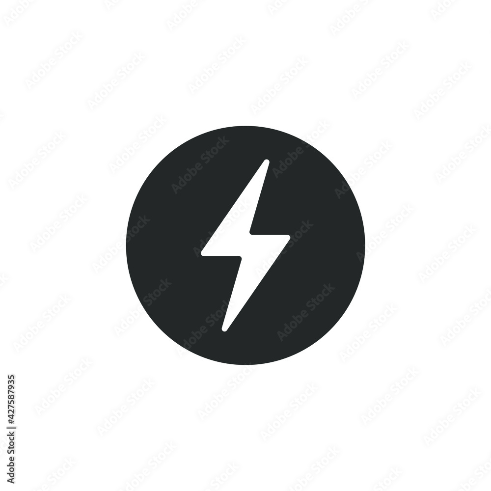 simple lightning bolt icon and electric symbol simple lightning bolt icon and electric symbol