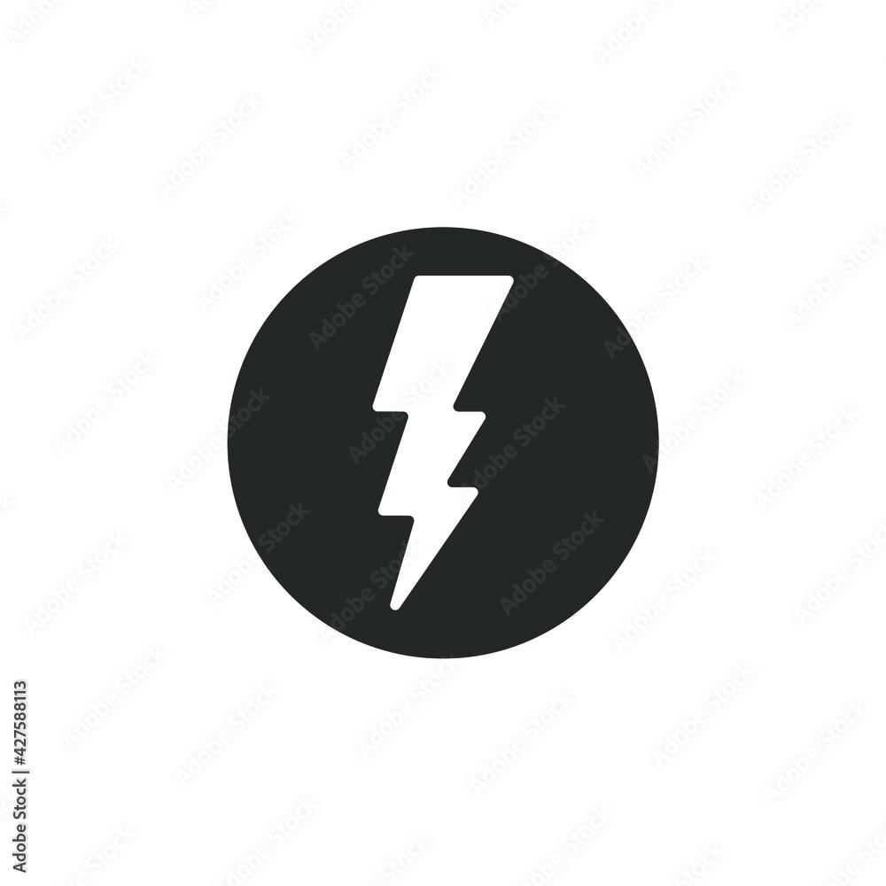 simple lightning bolt icon and electric symbol simple lightning bolt icon and electric symbol