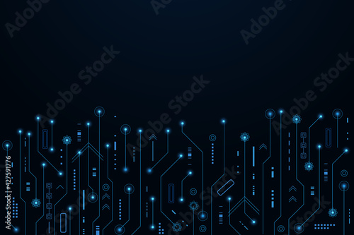 vector futuristic circuit board , Electronic motherboard , Communication and engineering concept , Hi-tech digital technology concept	
