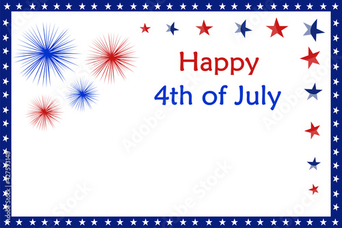 Patriotic banner July 4th American flag