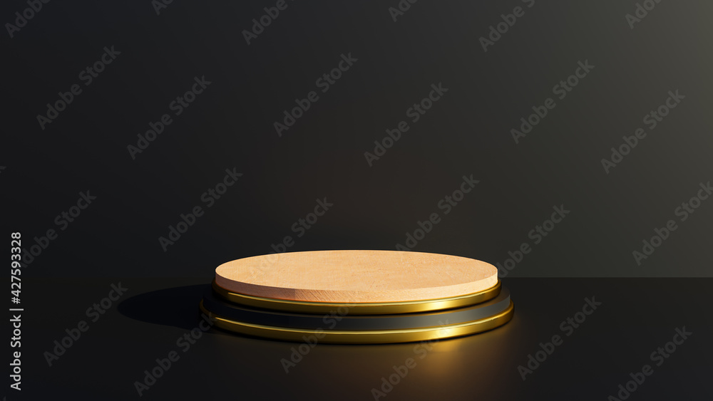 3d rendered. Pedestal for display, pedestal or platform, Blank product stand. 3d rendered. Pedestal for display, pedestal or platform, Blank product stand.