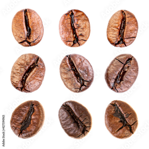 Coffee beans isolated on white background