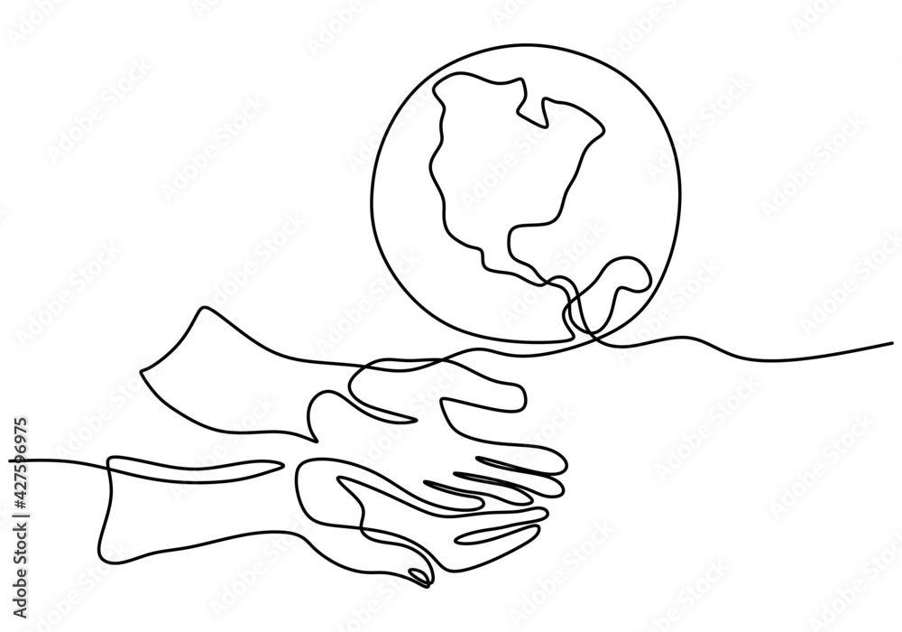 Hands Holding Earth Drawing - Drawing.rjuuc.edu.np