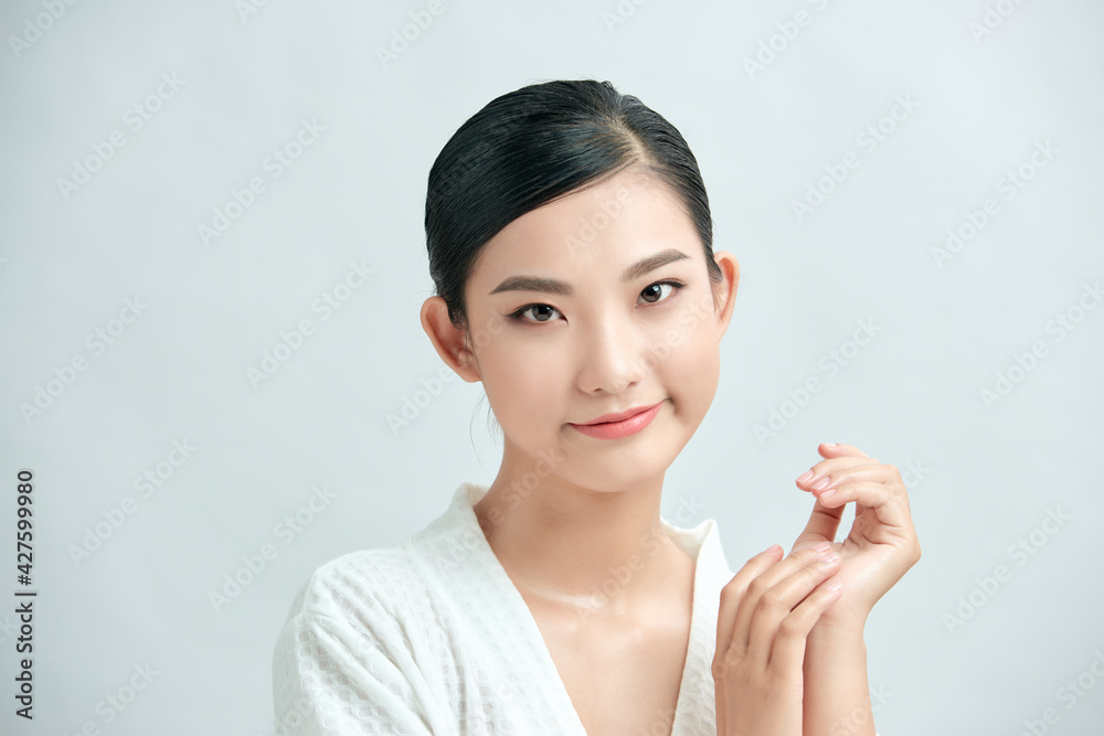 Beautiful Young asian Woman with Clean Fresh Skin look. Girl beauty face care Beautiful Young asian Woman with Clean Fresh Skin look. Girl beauty face care