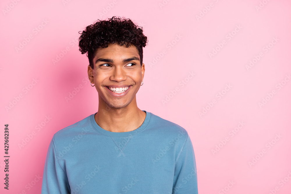 empty space wear blue sweater isolated 