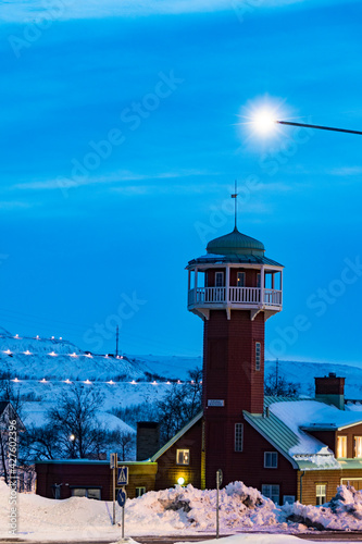 Kiruna, Sweden The landmark lighthouse in downtown