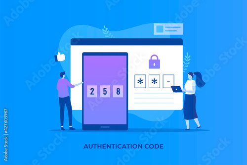 one-time password illustration concept. Illustration for websites, landing pages, mobile applications, posters and banners.