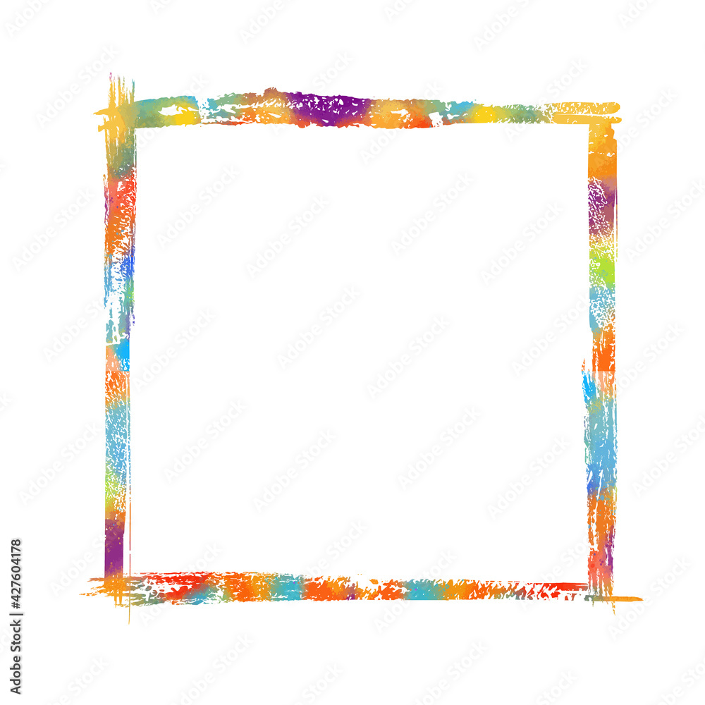 Obraz premium multicolored Frame with a grunge brush. Vector illustration