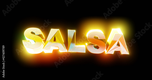 Salsa Paar Tanz Name Schriftzug