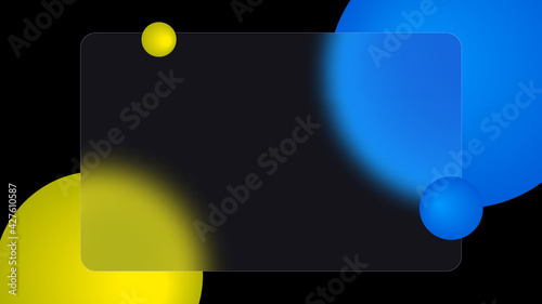 Glassmorphism Background Vector Template. Abstract Background with Blurry Shapes. Vector illustration
