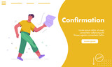 Vector landing page of Confirmation concept