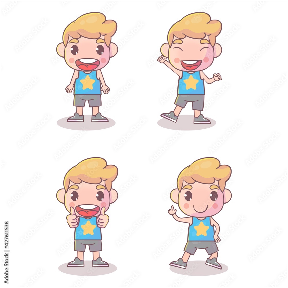 Set of boy character with many gesture expressions Premium Vector
Set of boy character with many gesture expressions Premium Vector