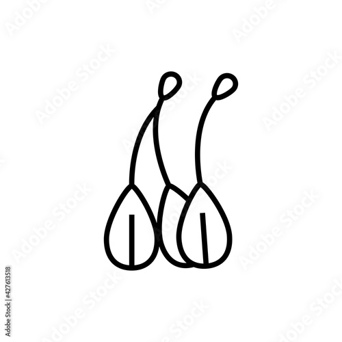 Capers black line icon. Seasoning vector illustration. Isolated contour of orthopedics diseases on white background. Editable stroke