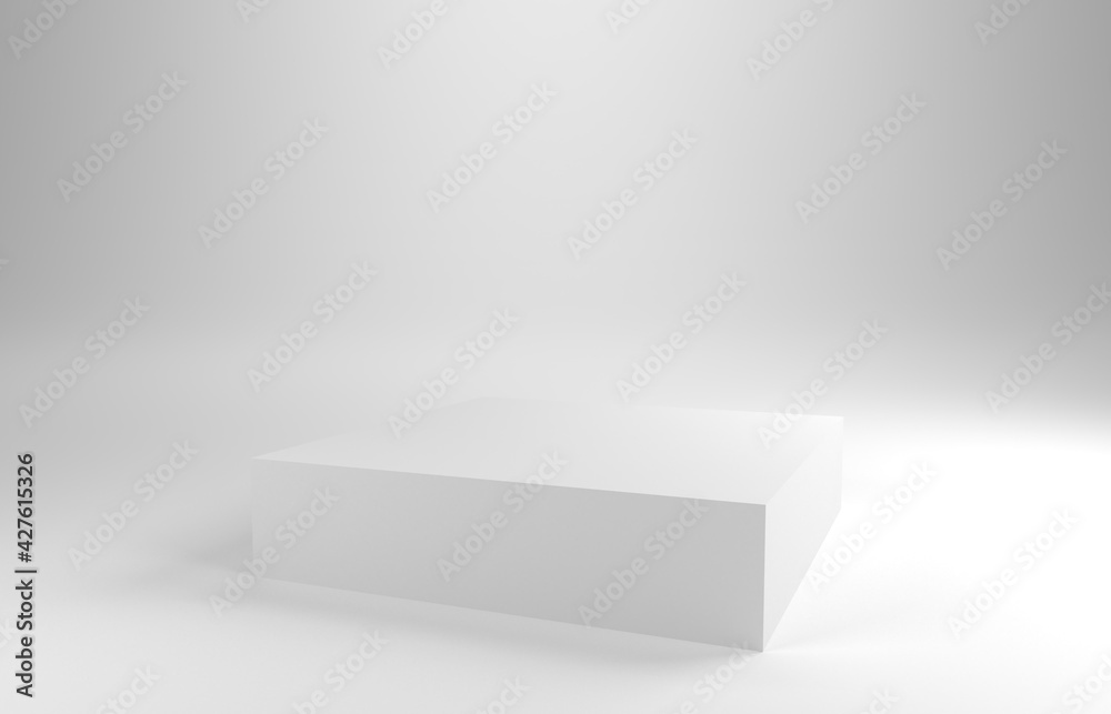 White background with a white pedestal White background with a white pedestal