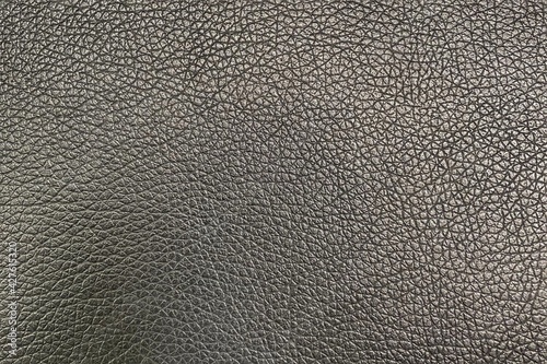Clear soft black color leather product details pattern, flexible cow leather materials texture for decorative background or wallpaper