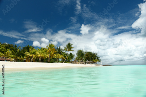 beautiful tropical island beach view