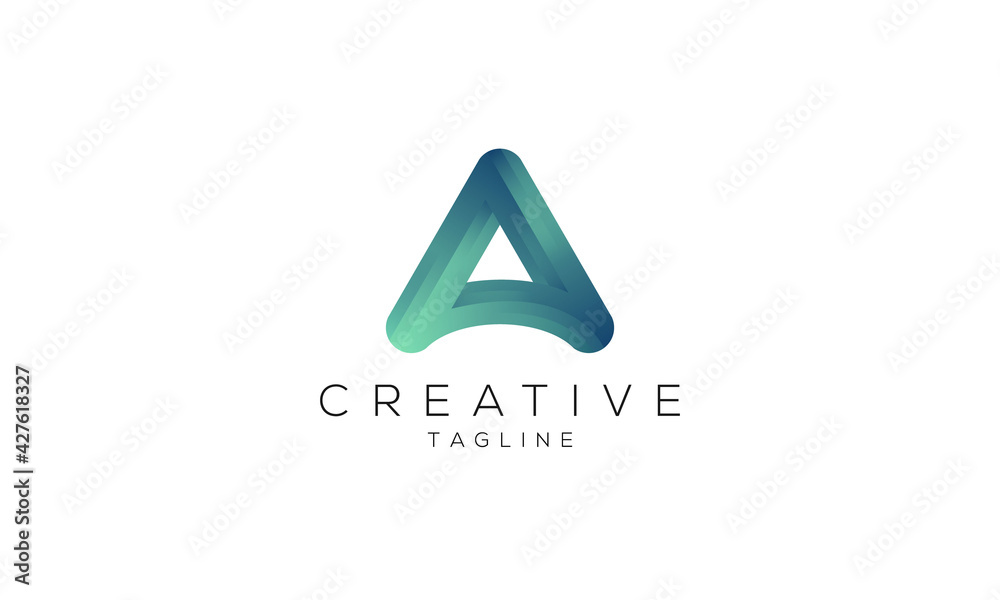 Creative and modern minimalist A letter logo design template for use ...