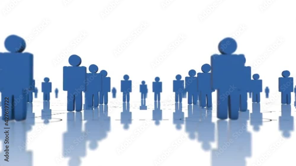 Blue human postures standing on white background. Blue human postures standing on white background.
