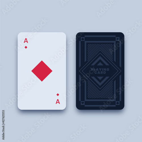 Ace of diamonds playing card illustration