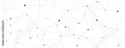 Abstract Polygonal Space Background with Connecting Dots and Lines