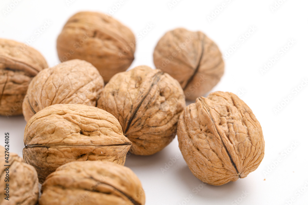 Walnut isolated on a white background. Walnut isolated on a white background.