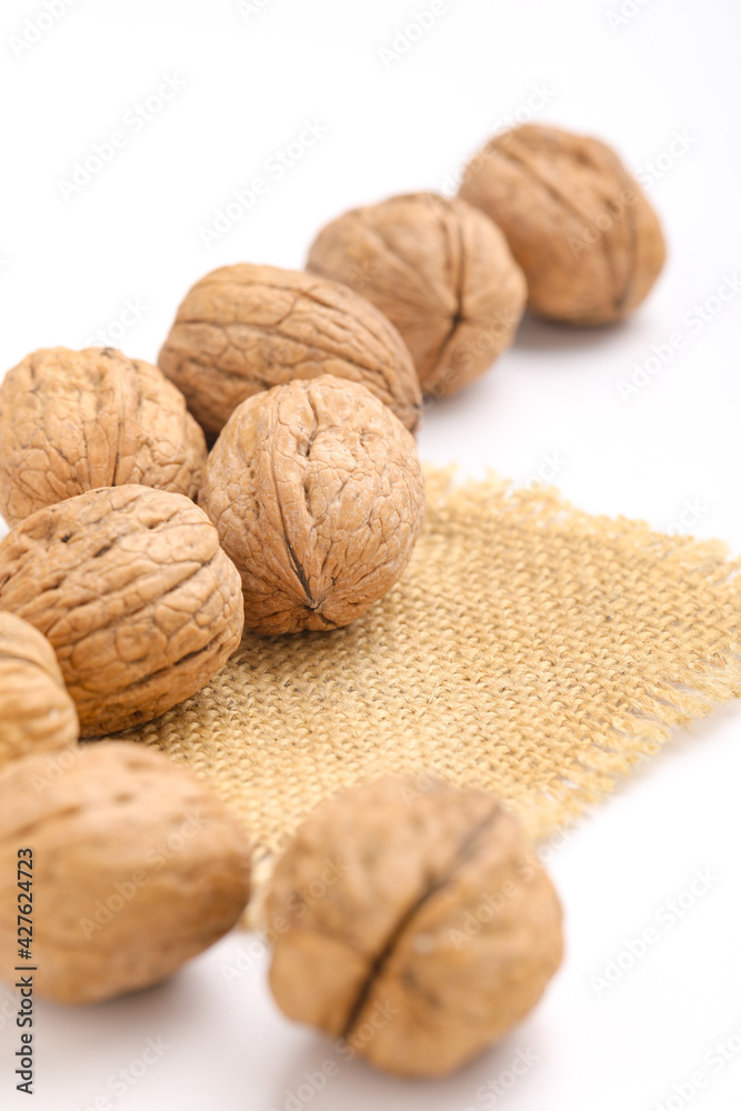 Walnut isolated on a white background. Walnut isolated on a white background.