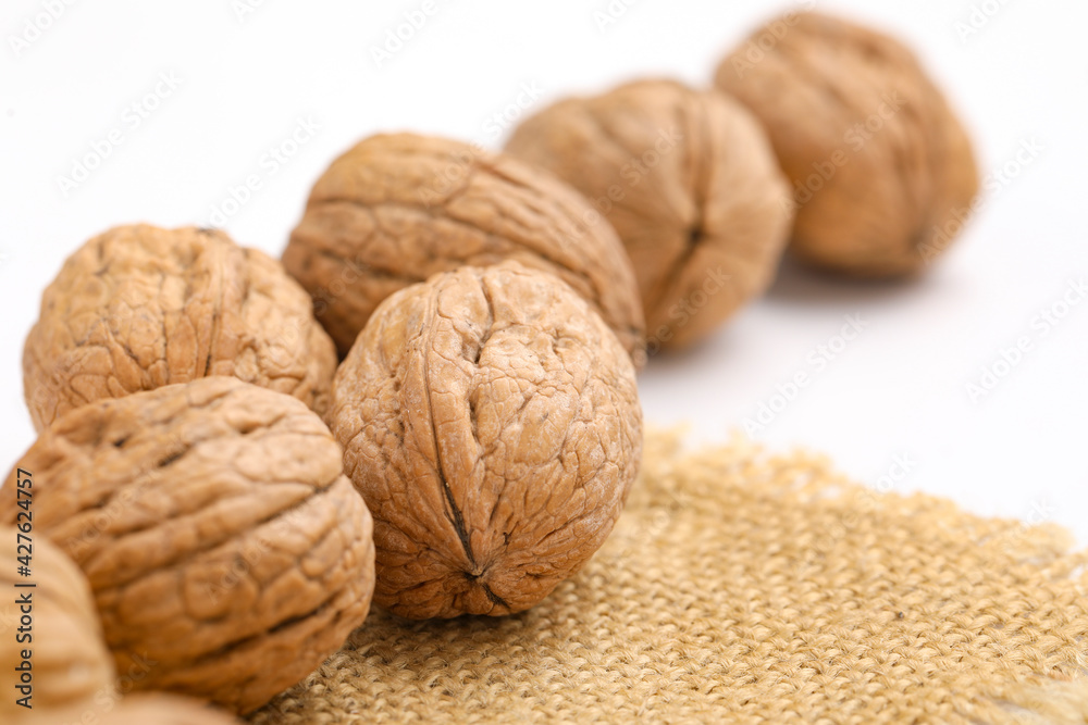 Walnut isolated on a white background. Walnut isolated on a white background.